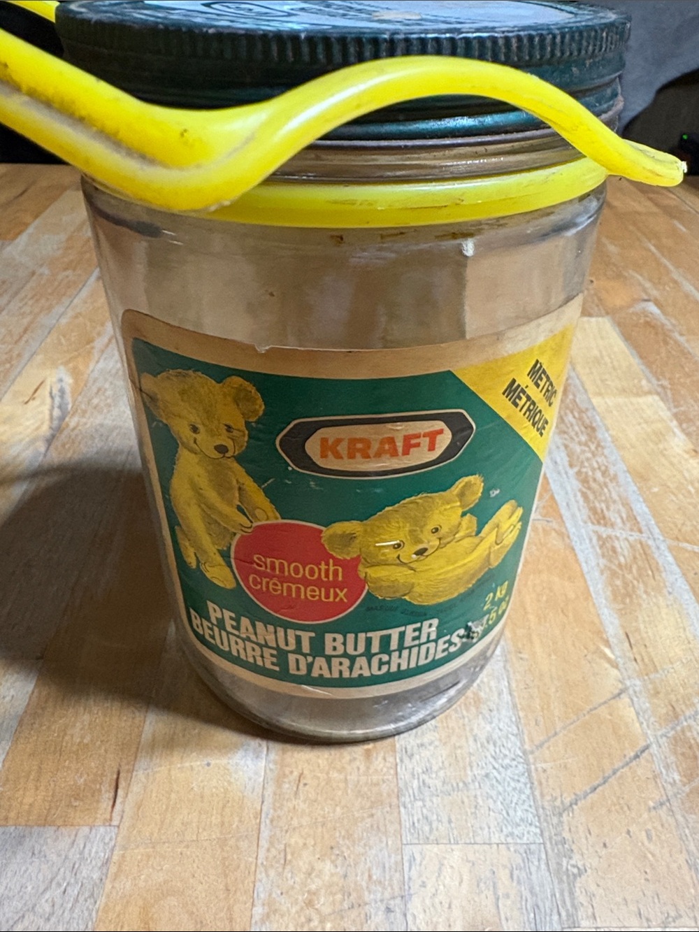 Kraft Smooth Peanut Butter Vintage Glass Jar